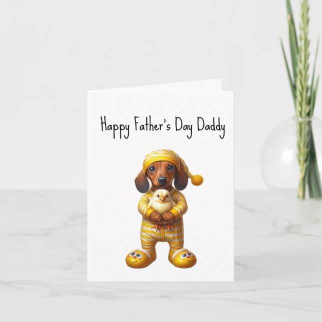 Carte de la fête des pères Dachshund Daddy (Devant)