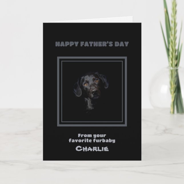 Carte de la Fête des Pères Photo Papa Chien (Devant)