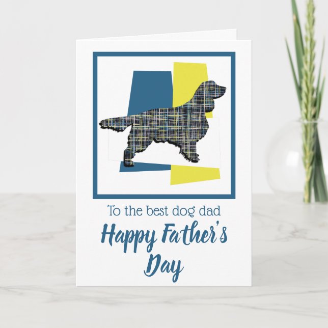 Carte de la fête des pères pour chien Springer Spa (Devant)