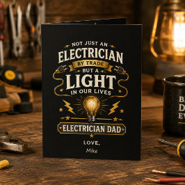 Carte de la fête des pères pour électricien papa