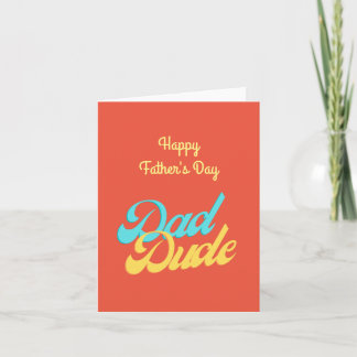 Carte de la fête des pères pour papa mec