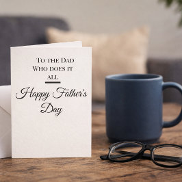 Carte de la Fête des Pères pour Papa Minimaliste É