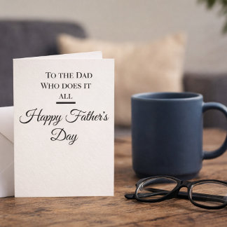 Carte de la Fête des Pères pour Papa Minimaliste É
