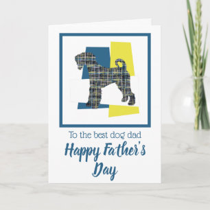 Carte de la fête des pères pour un chien Airedale 