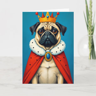 Carte de la Fête des Pères Pug Royale