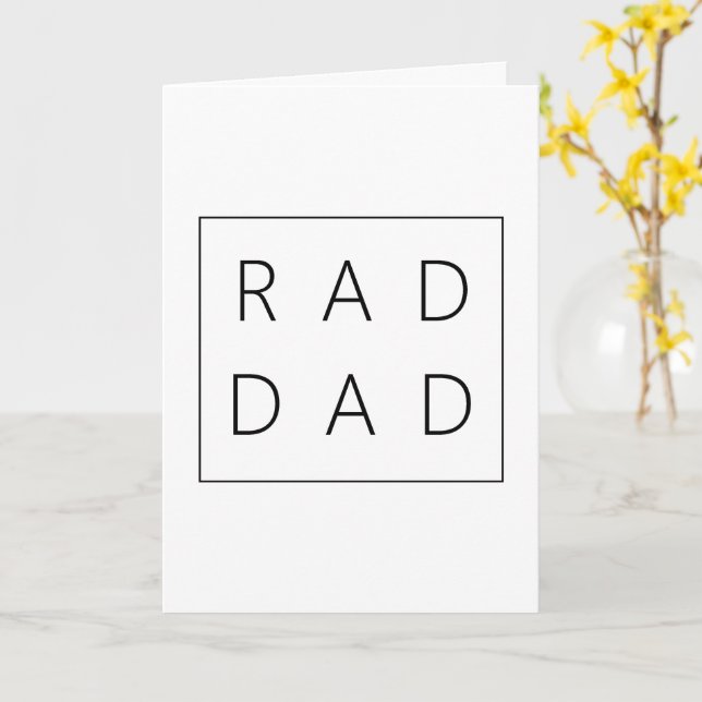 Carte de la Fête des Pères Rad Dad (Fleur jaune)