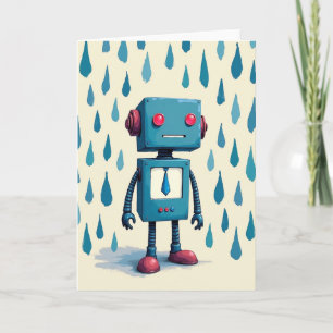 Carte de la Fête des Pères Retro Robot