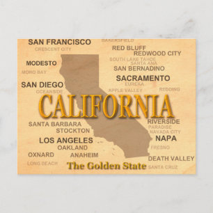 Carte de la Fierté d'État de Californie Silhouette
