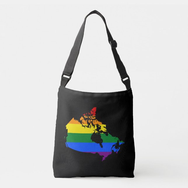 Carte de la fierté LGBT canadienne Sac carrossable (Devant)