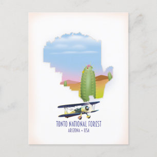 Carte de la forêt nationale de Tonto Arizona USA
