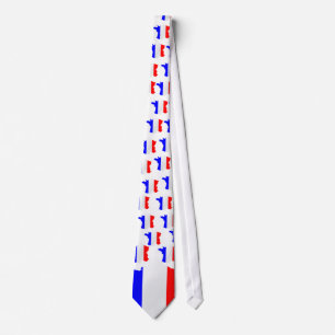 Carte de la France et Cravate du drapeau