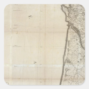 Carte de la France SO Quadratischer Aufkleber