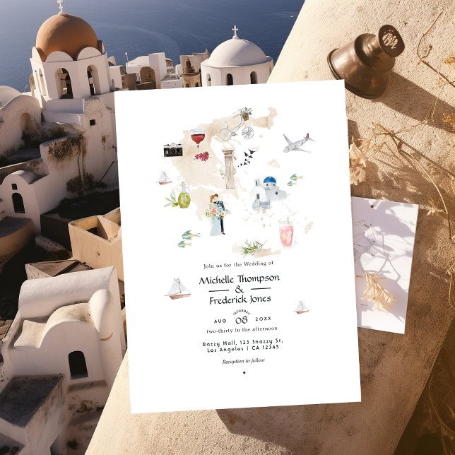 Carte de la Grèce Destination Mariage Photo (Créateur téléchargé)