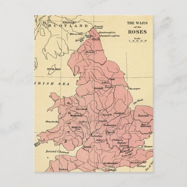 Carte de la guerre des Roses (Devant)