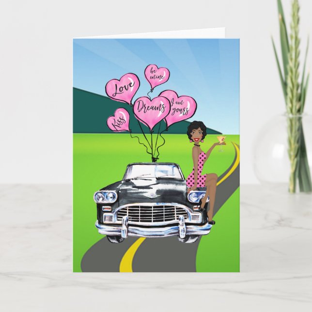 Carte de la Journée des Valentines afro-américaine (Devant)