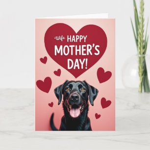 Carte de la journée du chien à affection rayée