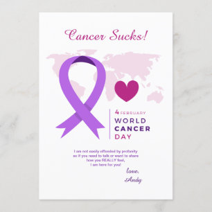 Carte de la Journée mondiale contre le cancer