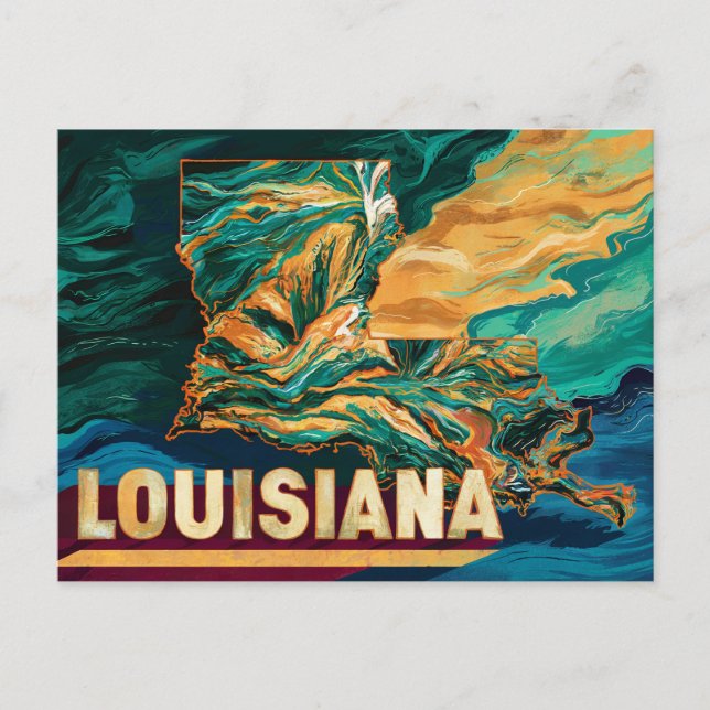 Carte de la Louisiane (Devant)