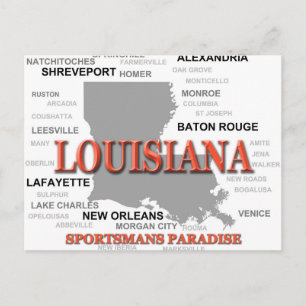 Carte de la Louisiane State Pride Silhouette