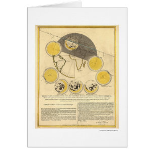 Carte de la lune et d'une éclipse solaire par