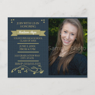 Carte de la Marine Blue Moss Green Photo Graduatio