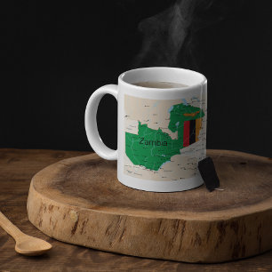 Carte De La Mug De Café Zambien