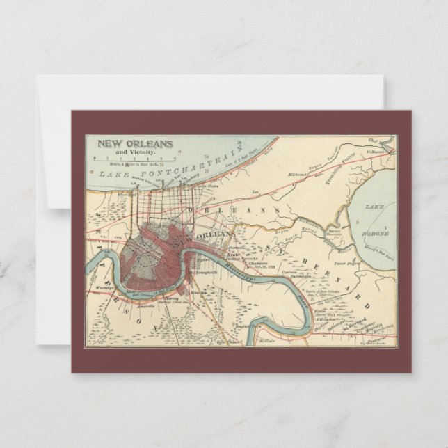 Carte de la Nouvelle-Orléans 1900 (Devant)