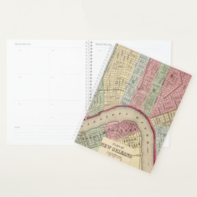 Carte de la Nouvelle-Orléans par Mitchell (Devant avec enveloppe)