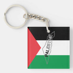 Carte de la Palestine libre sur le drapeau palesti