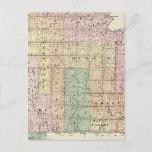 Carte de la partie nord du comté d'Oconto