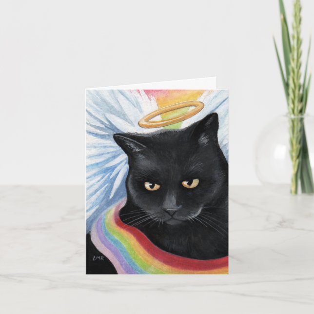 Carte de la peinture de chats Angel de fin de l'ar (Devant)