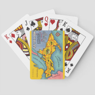 Carte de la péninsule du Michigan Cartes de jeu
