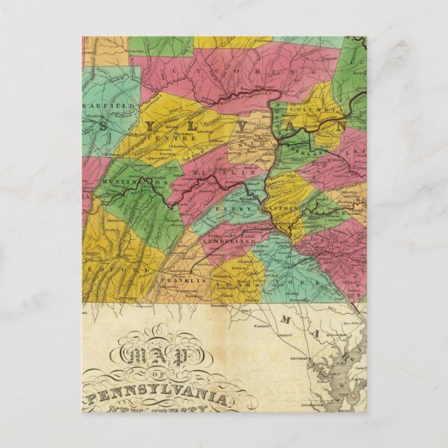 Carte de la Pennsylvanie, du New Jersey et du Dela (Devant)