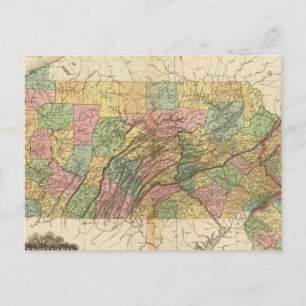 Carte de la Pennsylvanie et du New Jersey