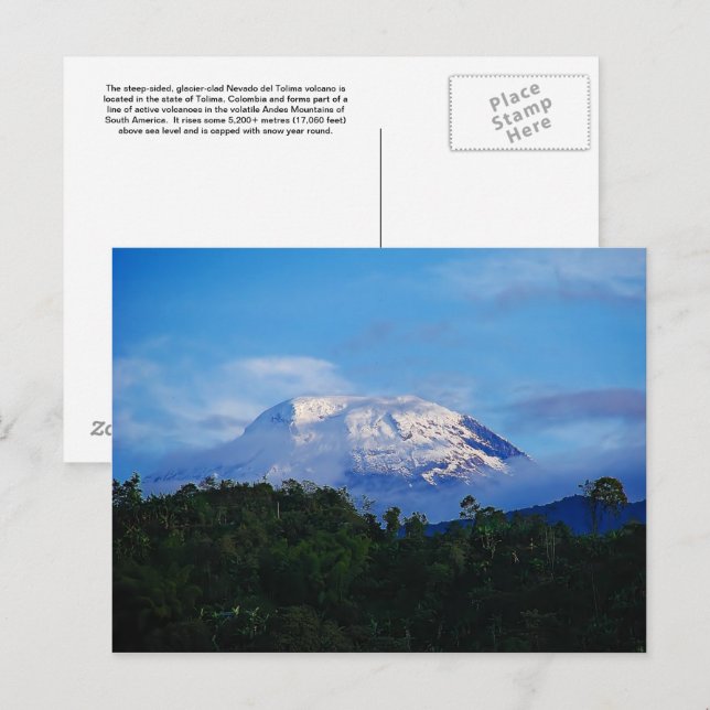 Carte de la poste de voyage El Nevado del Tolima C (Devant / Derrière)