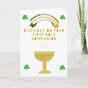 Carte de la première sainte communion irlandaise