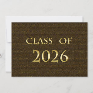 Carte de la promotion 2026 marron et or