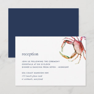 Carte de la réception du crabe rouge