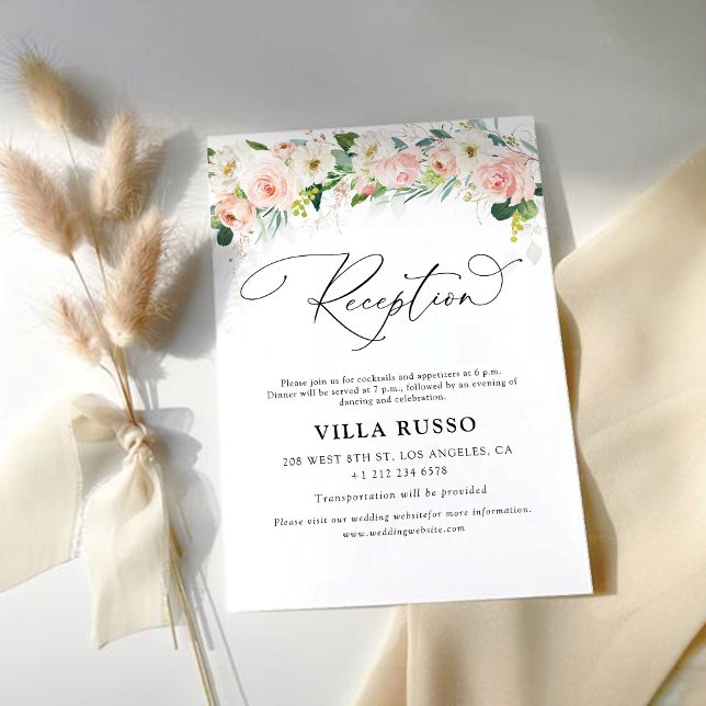 Carte de la réception Ethereal Blush Wedding (Créateur téléchargé)