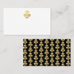 Carte de la réception Golden Fleur de Lis Damask