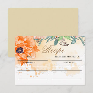 Carte de la recette de la douche nuptiale des pies