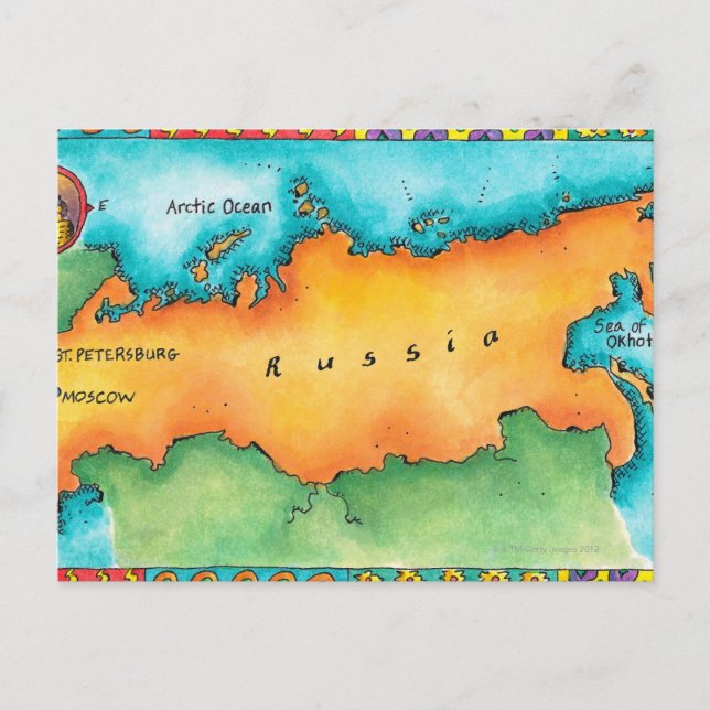 Carte de la Russie (Devant)