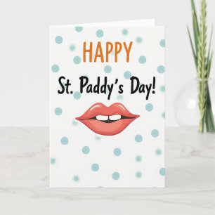 Carte de la Saint-Patrick avec baiser