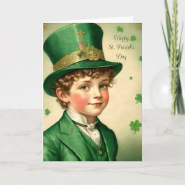 Carte de la Saint-Patrick de style rétro