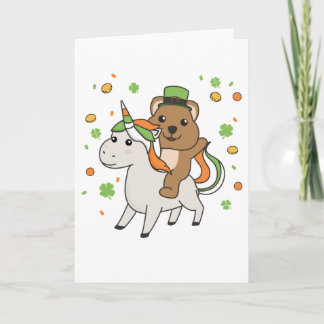 Carte de la Saint-Patrick d'Irlande avec Quokka et