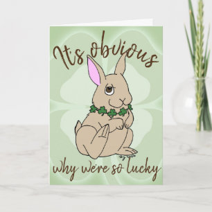 Carte de la Saint-Patrick Lucky Bunny Lapin