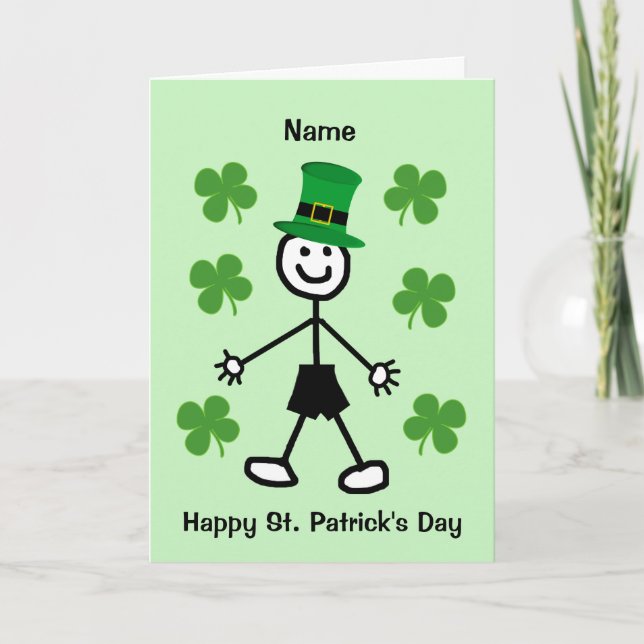 Carte de la Saint-Patrick pour la fête du petit ga (Devant)