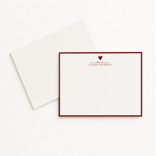 Carte de la Saint-Valentin à cœur rouge
