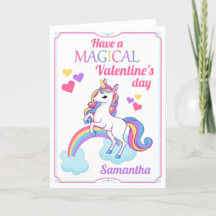 Carte de la Saint-Valentin à la Unicorne Magique