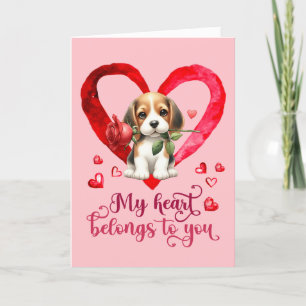 Carte de la Saint-Valentin à l'aquarelle représent